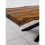Solid Wood Top Metal Base Dining Table