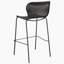 Tabouret de bar brun en faux rotin (ensemble de 2)