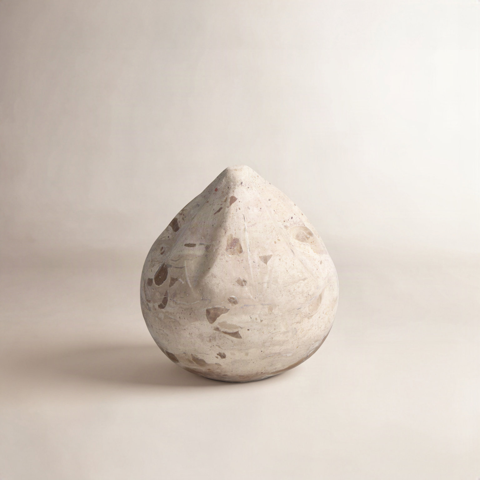 Stoneham Handmade Genuine Marble Sculpture, 3.35" H X 3.16" W X 3.16" D