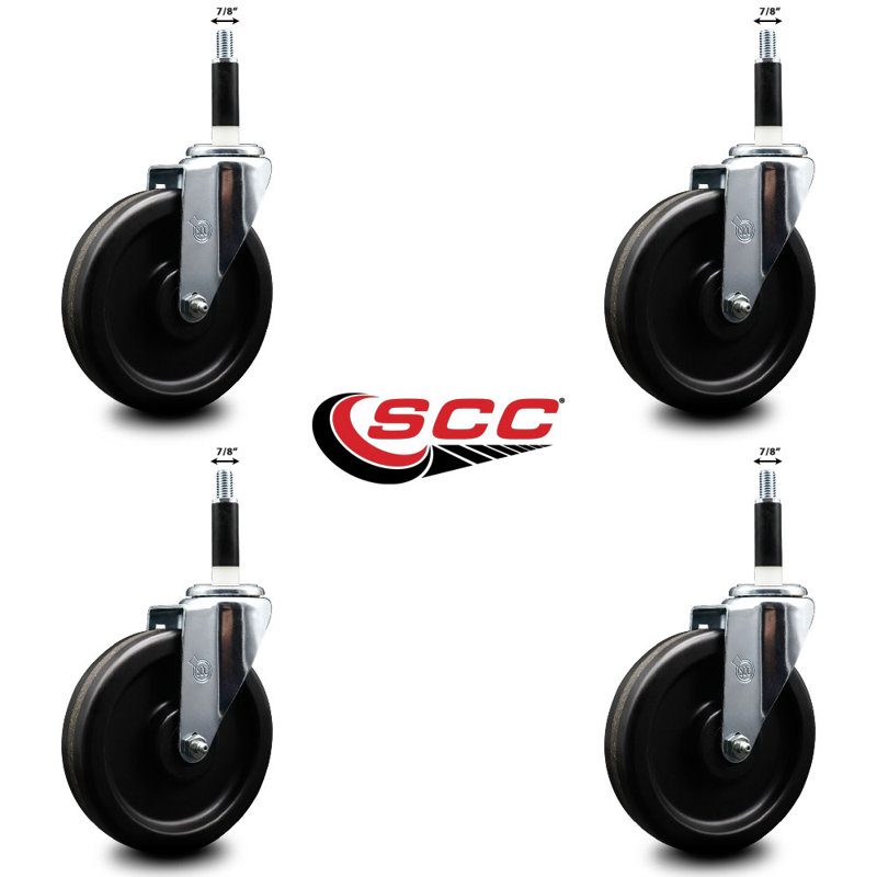 Ensemble de roulettes Phénoliques pivotantes 7/8 pouces SCC