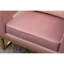 Chaise d'appoint Huron Glamour en velours rose avec découpe et structure de fauteuil-121274361