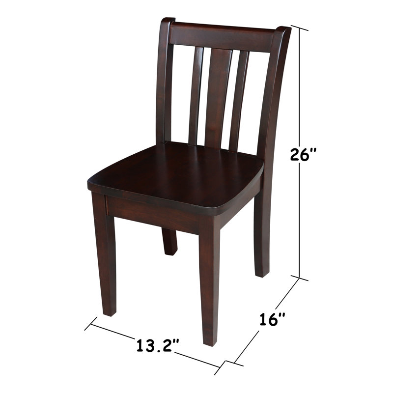 Charbel Kids Solid Wood Interactive Table and Chair Set, Rich Mocha