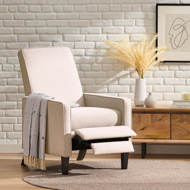 Fauteuil inclinable manuel Hayle Club, 100 % polyester beige