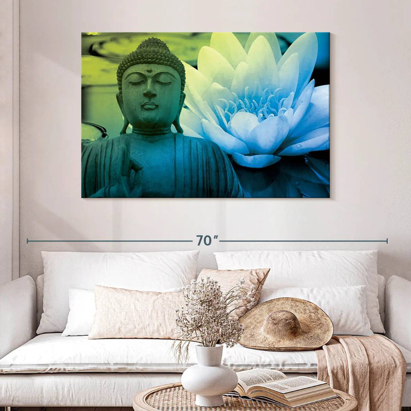 Bouddha Adella, méditation, lotus, H 32 po x l 48 po