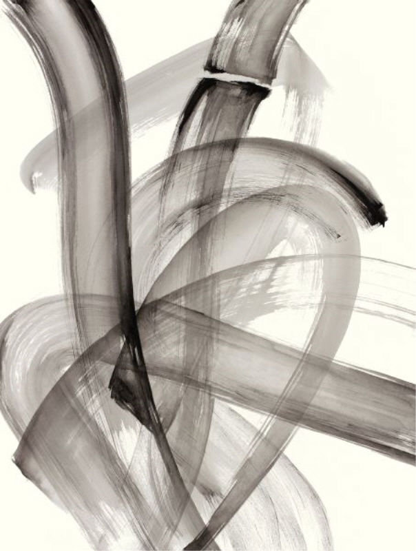 «Motion in Gray II» par Janice Sadler - reproduction d'art, Extérieur, H 53 po x l 40 po x P 1,5 po