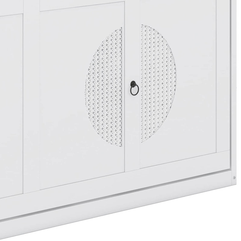 Lit escamotable escamotable Murphy, cadre de lit escamotable dissimulé, lit plateforme en bois, Blanc