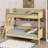 Wooden Twin Size Bunk Bed Equipped With 3 Storage Compartments-1676395735