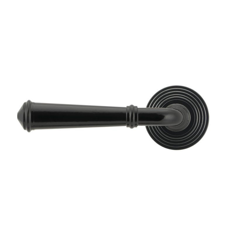 Regency Lever on Rose Set (Beehive), Black