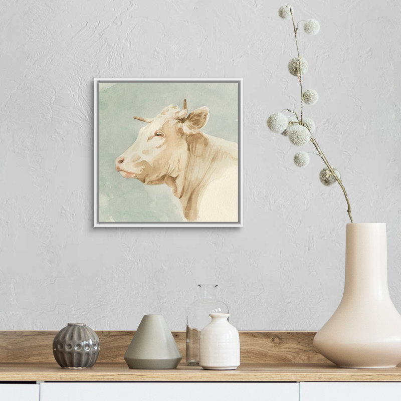 Art mural sur toile Ferdinand I, H 14 po x l 14 po x P 2 po, Toile avec cadre blanc