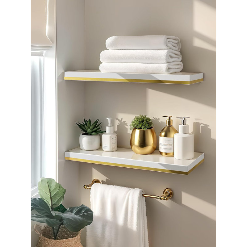 Sorellina Straight Wood Floating Shelf