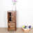 Solid Old Elm Wood Entryway Cabinet