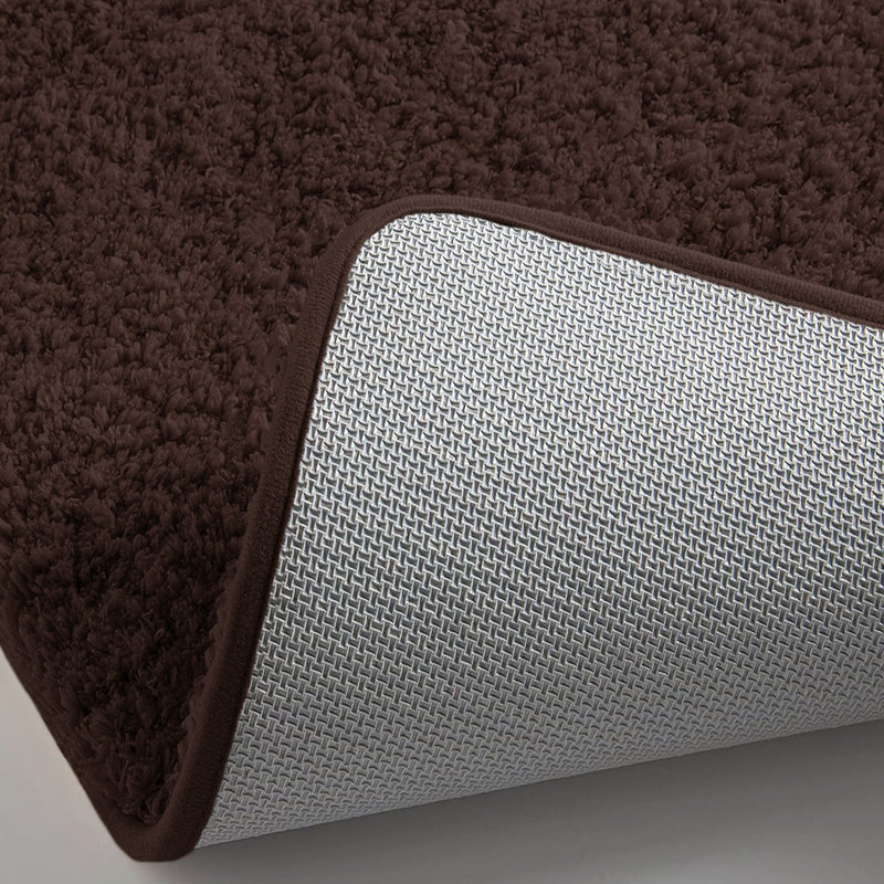 Grand ensemble de tapis de bain en microfibre douce et épaisse 2 pièces, Chocolat