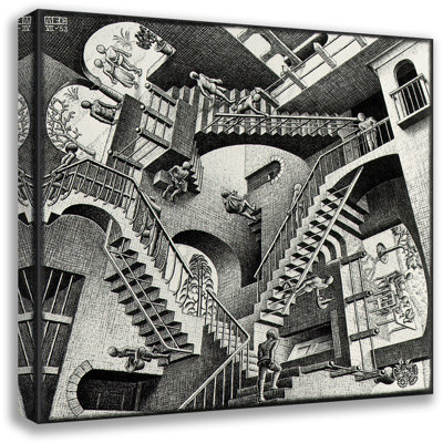 Relativity by M.C.Escher Gallery Wrapped Canvas