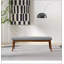 Banc Warren en tissu gris cendré