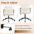 Teddy Fabric Home Office Chair, Adjustable Height, 360° Swivel