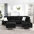 Right-Facing Chaise,L Shape Modular Sectional Sofa, Compressed Sectional Sofa Modern Minimalist Style Corduroy Couch,Unfold Into A Bed, Bedroom, Comfy Compressed Sofa-1718232749