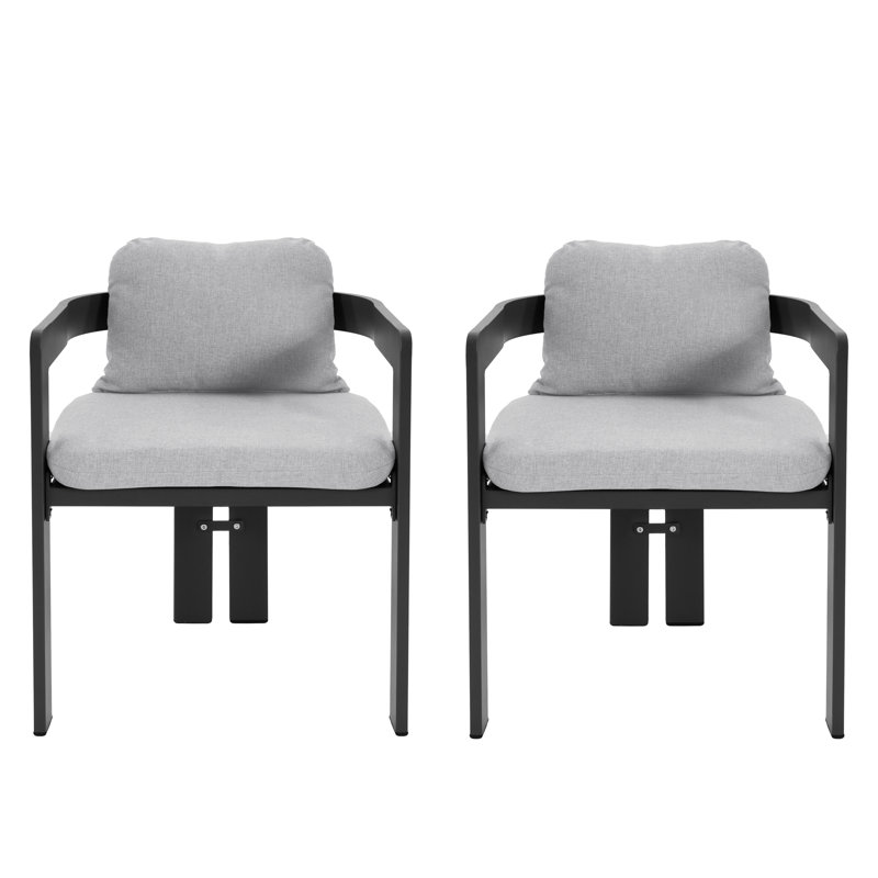 Ensemble de chaises de patio Wilbur, Gris