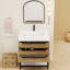 Finition du meuble-lavabo sur pied simple 30 po Jessica / Base: Chêne teck-72495683
