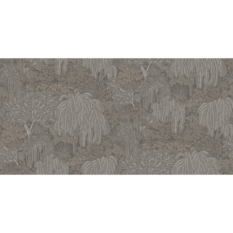 Papier peint graphite Willow Whisper, Noir