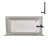 Streamline 60 in. x 30 in. Acrylic Left-Hand Drain Alcove Bathtub in Glossy White With External Drain-101699049