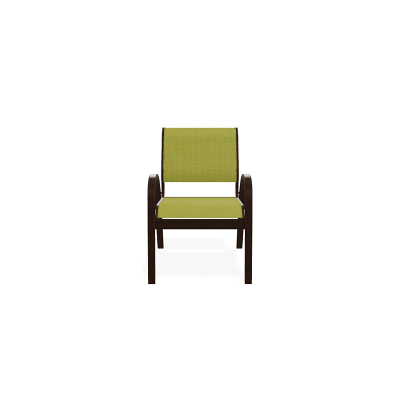 Chaise de patio empilable Hiraku, Lime 38D Sunbrella®, Kona texturé