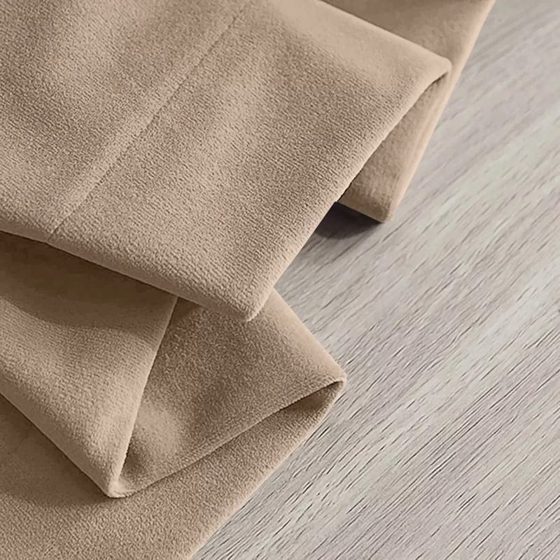 Crushed Velvet Eyelet Window Curtains, 168cm Width x 183cm Drop, Beige