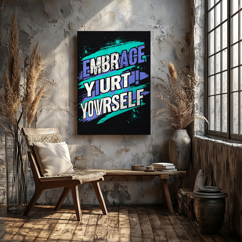 Art graphique sur toile, H 14 po x l 11 po
