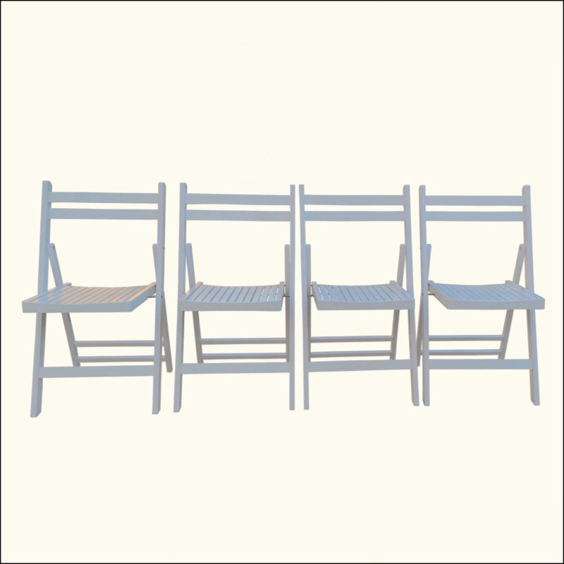 Chaise pour événement spécial pliante en bois à lattes Furniture, ensemble de 4, CHAISE PLIABLE, STYLE PLIABLE