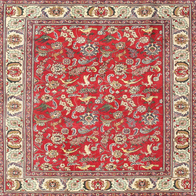 Floral Indoor Rug, Square 7'