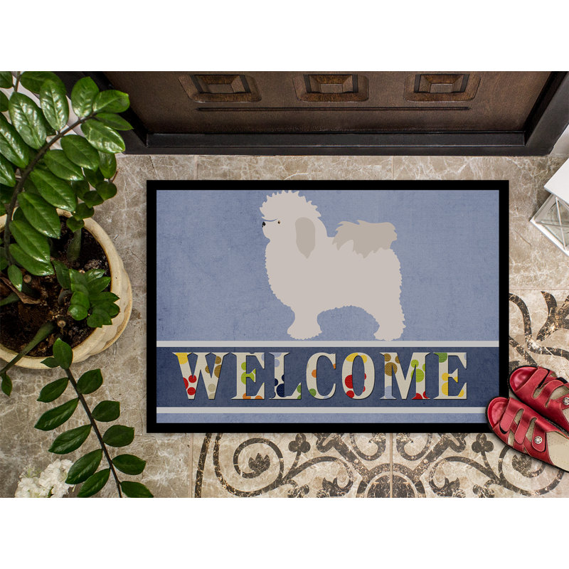 Tapis de porte pour l’extérieur antidérapant bolognese welcome, Rectangle 2 pi x 3 pi