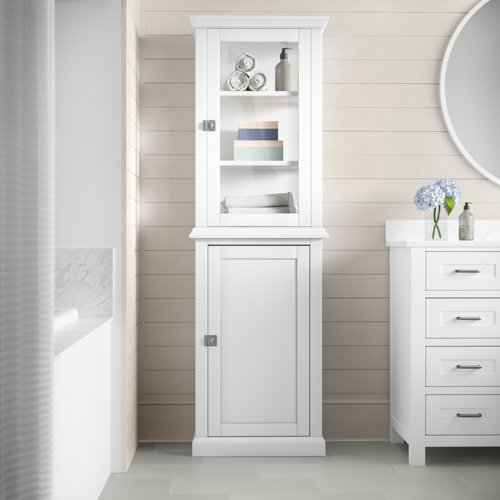 Three Posts™ Admiranda Freestanding Linen Cabinet & Reviews | Wayfair