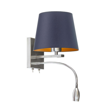 Zeller Steel LED Armed Sconce