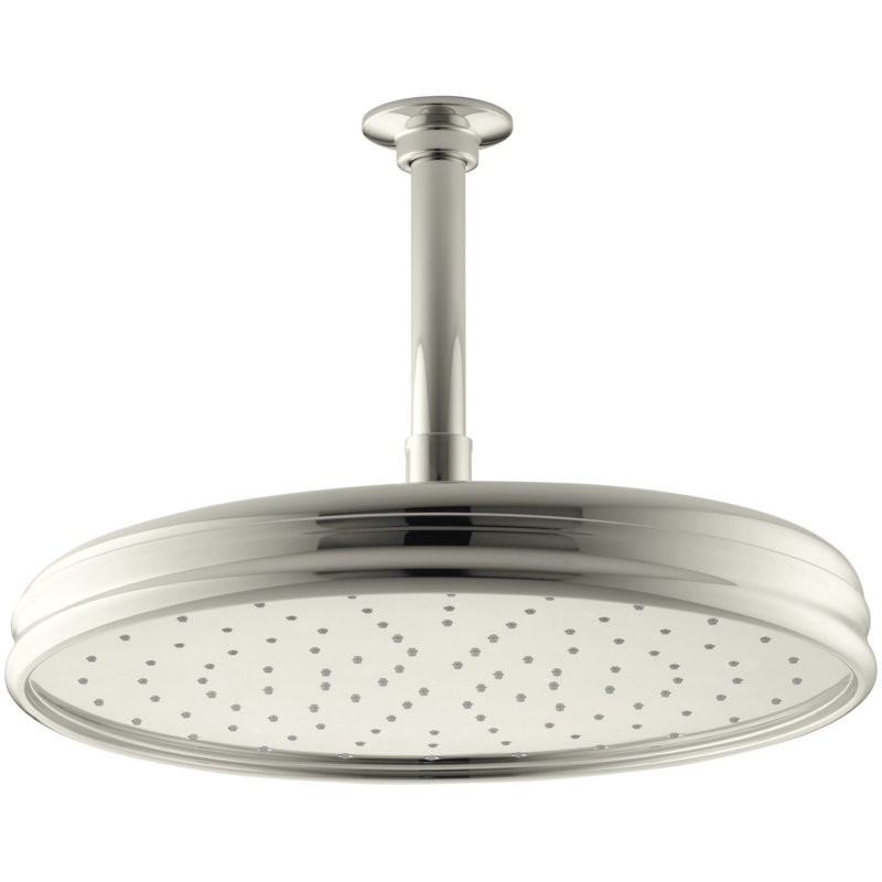 Traditional Round 8" Rainhead with Katalyst Air-Induction Spray, 2.0 Gpm, Vibrant Polished Nickel