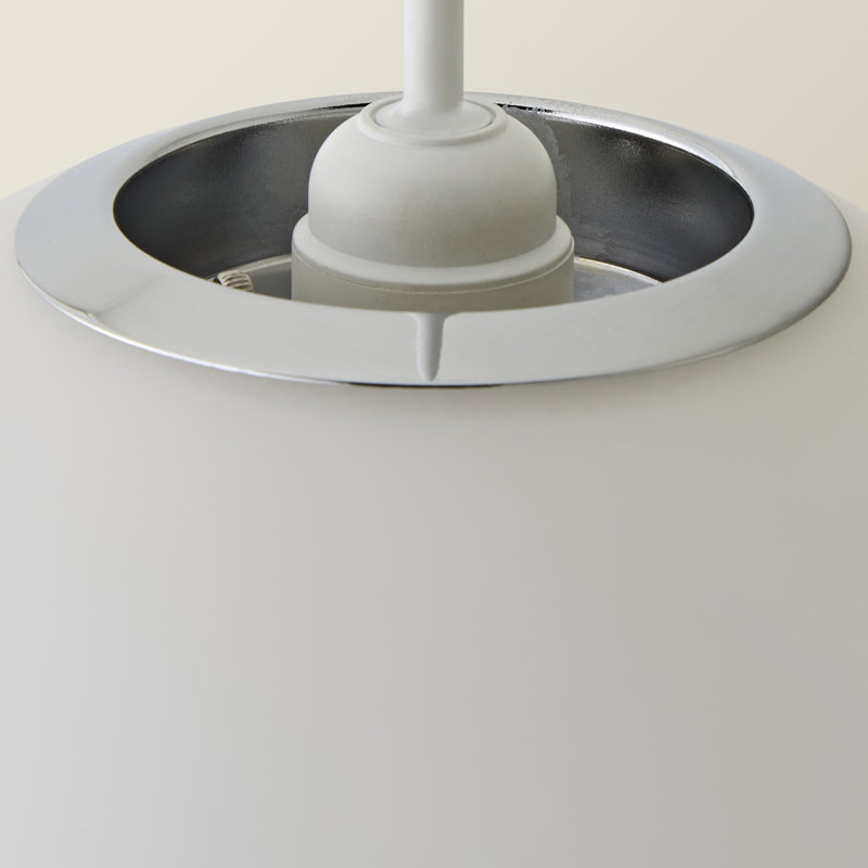 Metropolis Glass Round Pendant Shade in White