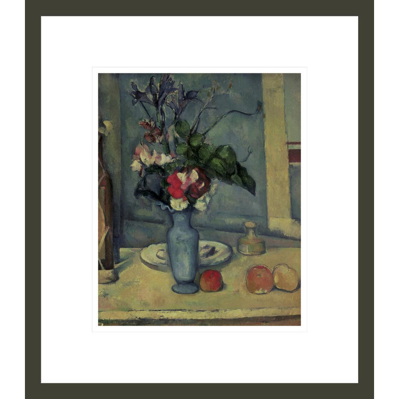 The Blue Vase by Paul Cézanne -Framed Giclee Print, 15.72" H x 13.75" W
