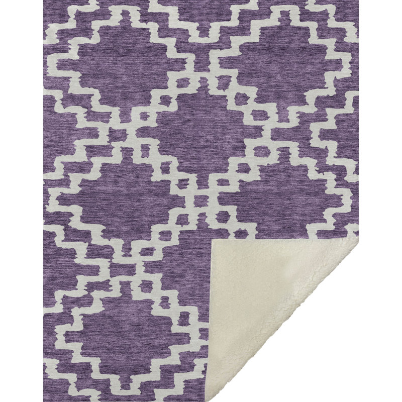 Jeté en sherpa Addison Sherpa ASB902, Mauve