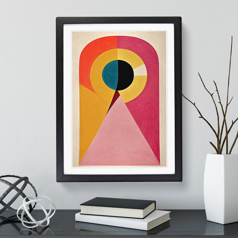 XV1022-532X An Abstract Art Painting No.4 - Single Picture Frame Print, 64cm H x 46cm W x 2cm D, Black Framed