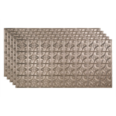 24.38'' L x 48.38'' W Embossed Vinyl Glue Up Ceiling Tile In Bermuda Bronze