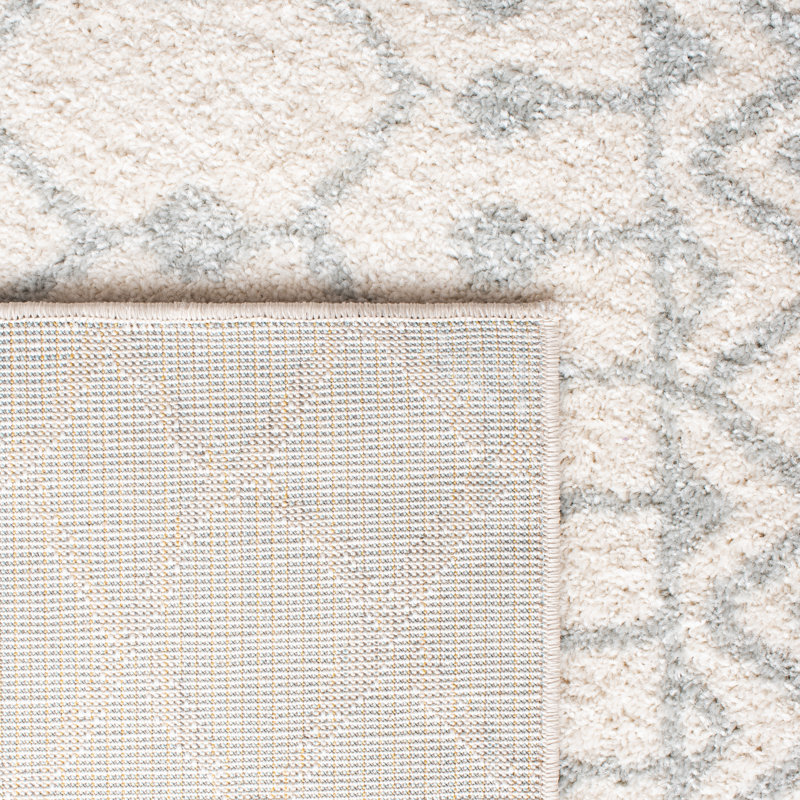 Tapis ivoire / gris clair Delong Southwestern, Rectangle 12 pi x 18 pi