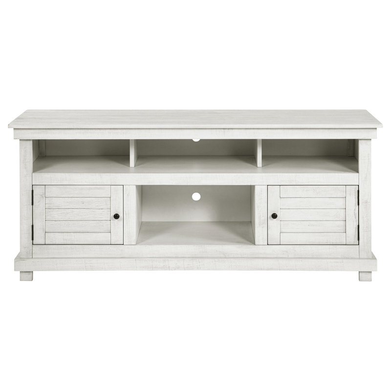Style sophistiqué - Meuble télé Burnes Java, 60", Blanc patiné