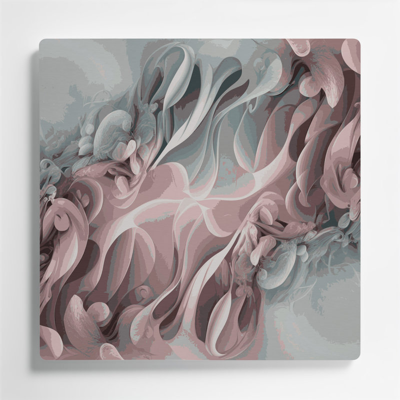 Gradient Abstract 75, art mural gris en métal, H 12 po x l 12 po