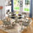 LUMERA Collection Tufted Arm Dining Chair Light Gray-667664905-667664904