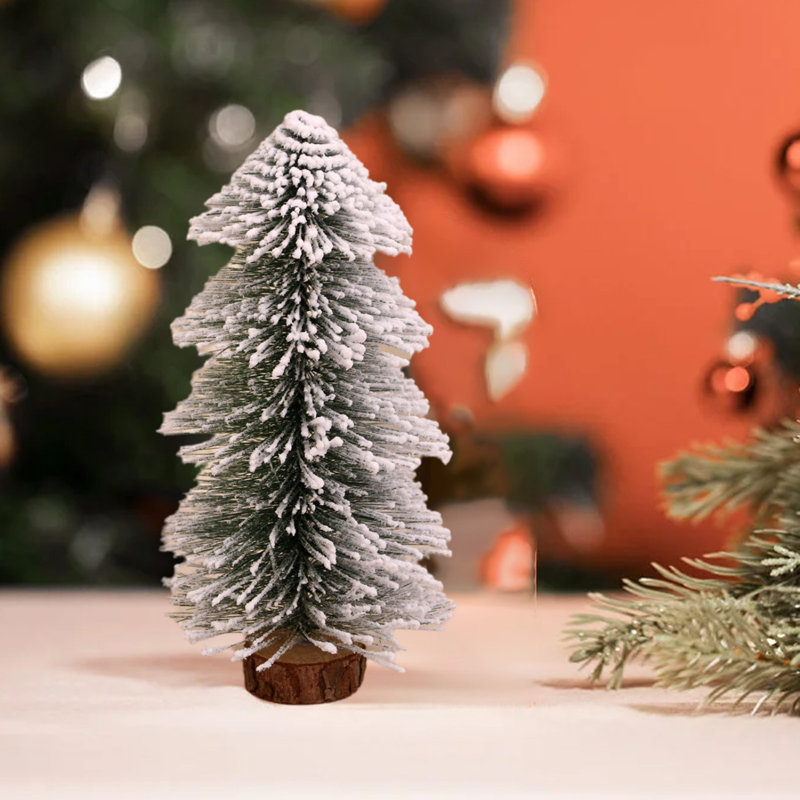 Arbre de Noël de bureau avec mini-arbre de cèdre en forme d'aiguille pour tour de table, C