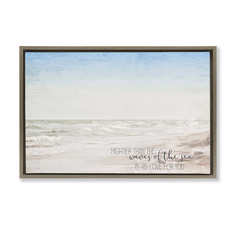 Art mural sur toile Mightier Than the Waves, par Kim Allen, H 21 po x l 31 po, Cadre flottant orme Montalcino