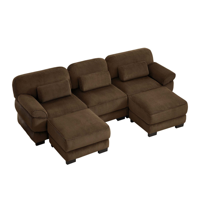 Canapé modulaire Cloud Couch, Brown Corduroy