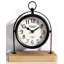 Modern & Contemporary Numerical Metal Tabletop Clock – Matte Black Quartz Clock with Crystal Face for Stylish Home or Office