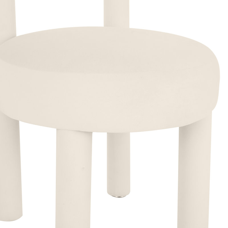 Chaise en velours Cecilia, Velours crème