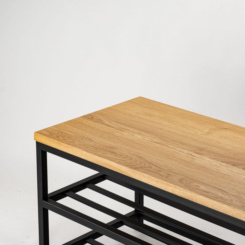 Dovie Solid Wood Storage Bench, H40 x W45 x D35cm