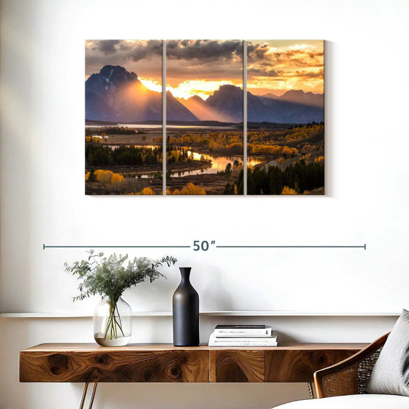 Vue panoramique d'Alvord Grand Teton, H 24 po x l 38 po