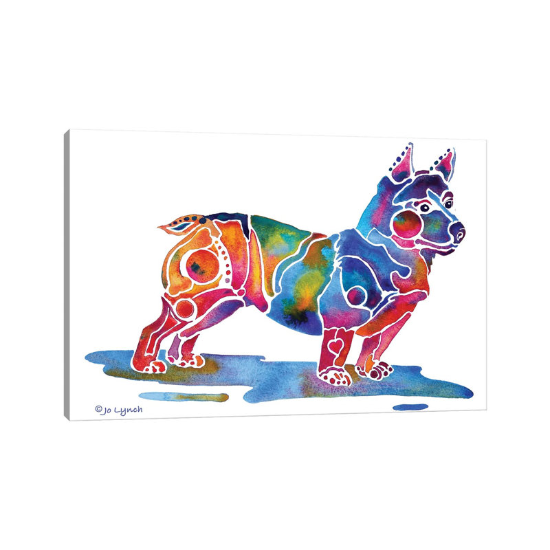 Welsh Corgi Dog Breed 1 Piece Wrapped Canvas Wall Art